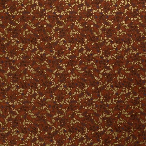 Cotton Poplin fabric Brique 
