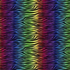 Polyester Jersey digital bedruckt Zebras Schwarz