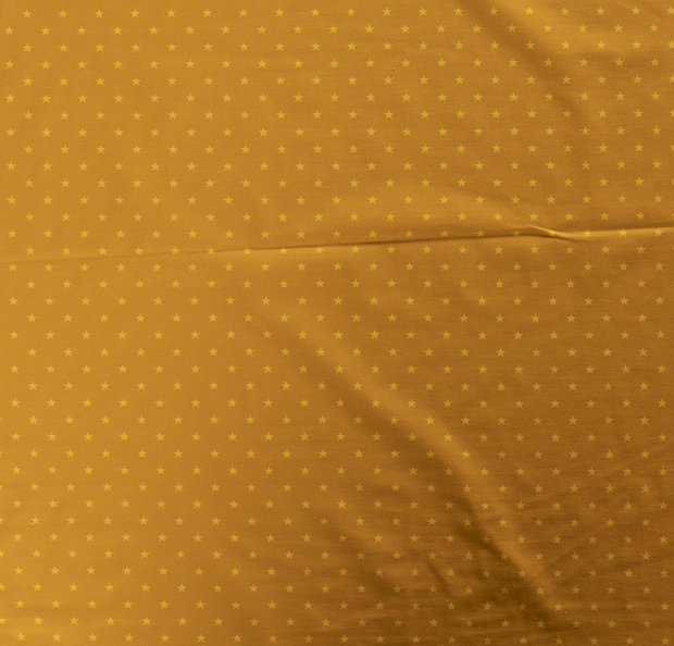Cotton Jersey fabric Stars Oker