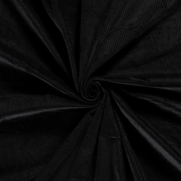 Jumbo Corduroy Stretch 6w tela Negro 