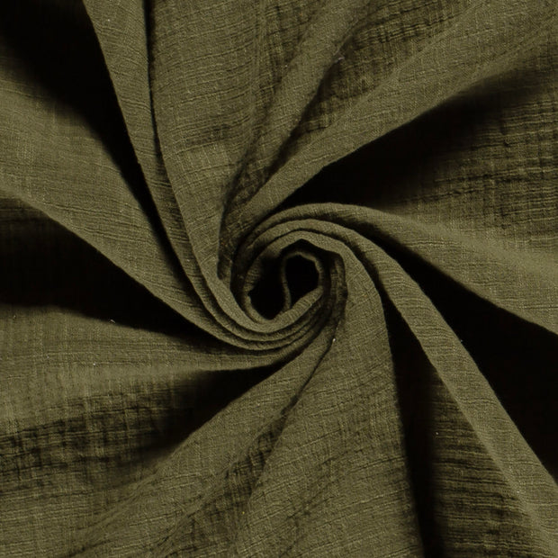 Muslin fabric Unicolour Khaki Green