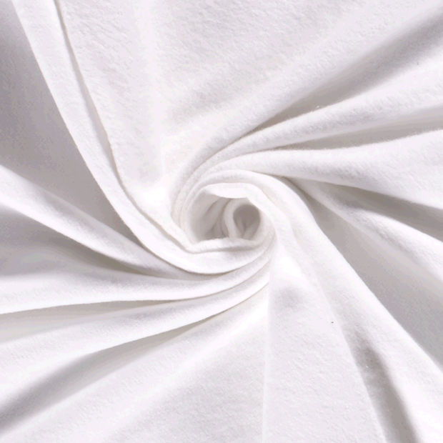 Molton fabric Unicolour Optical White