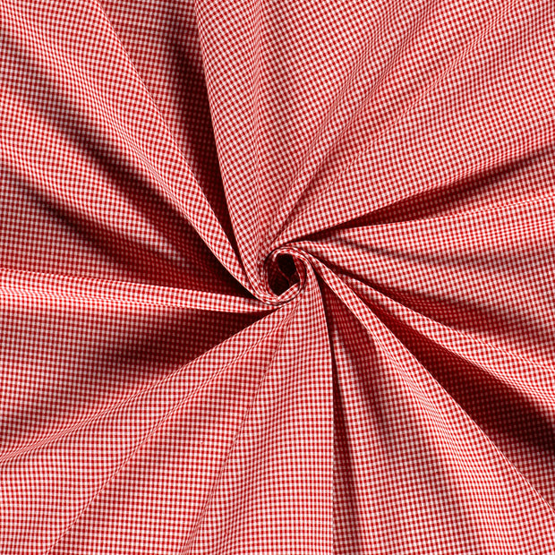 Cotton Poplin Yarn Dyed fabric Red 