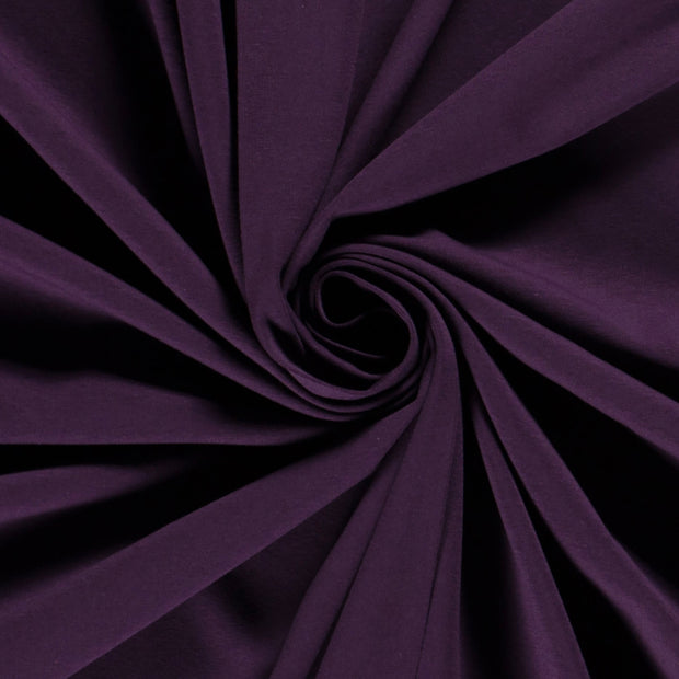 Jersey de Coton tissu Unicolore Noir carbone