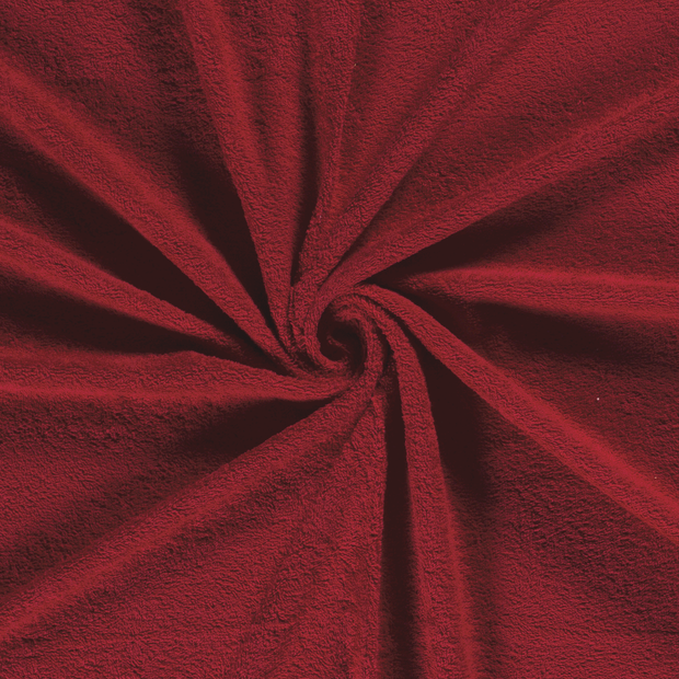 Terry Towelling fabric Red 