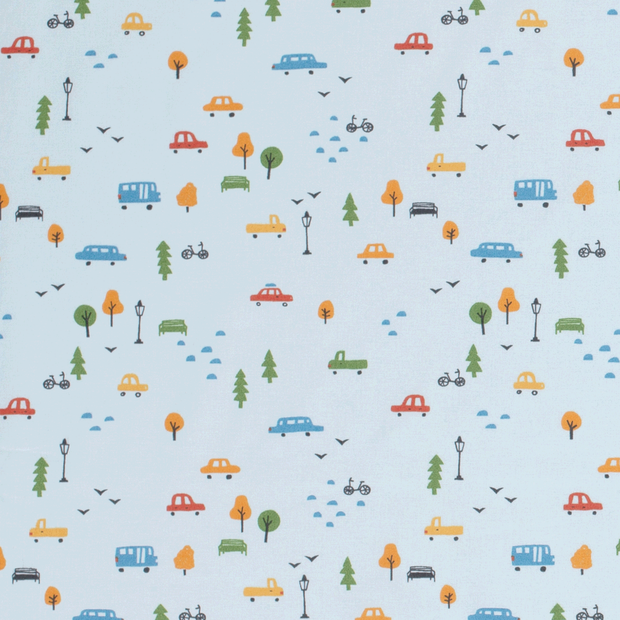 Cotton Poplin fabric Cars 