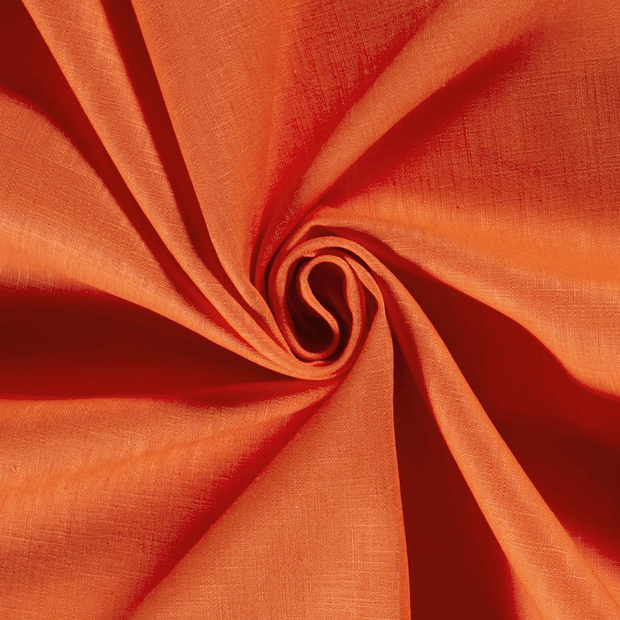 Ramie Linen fabric Unicolour Orange