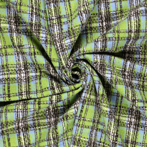 Jacquard fabric Lime Green brushed 