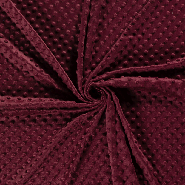 Minky fabric Bordeaux embossed 