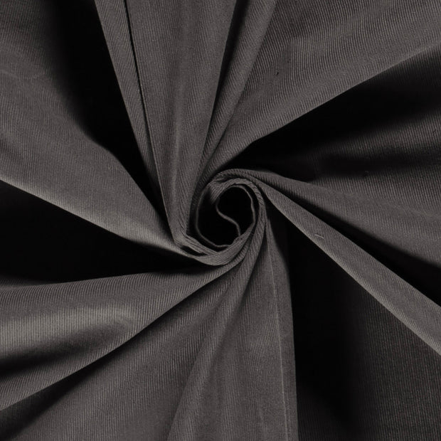 Babycord 21w fabric Unicolour Taupe Grey