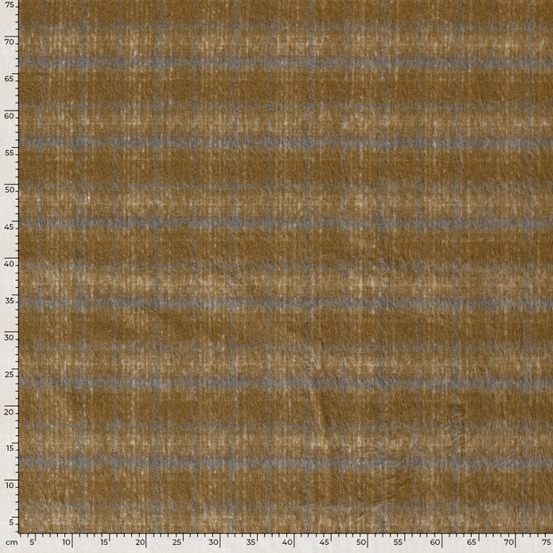 Jacquard tissu Carreaux Marron