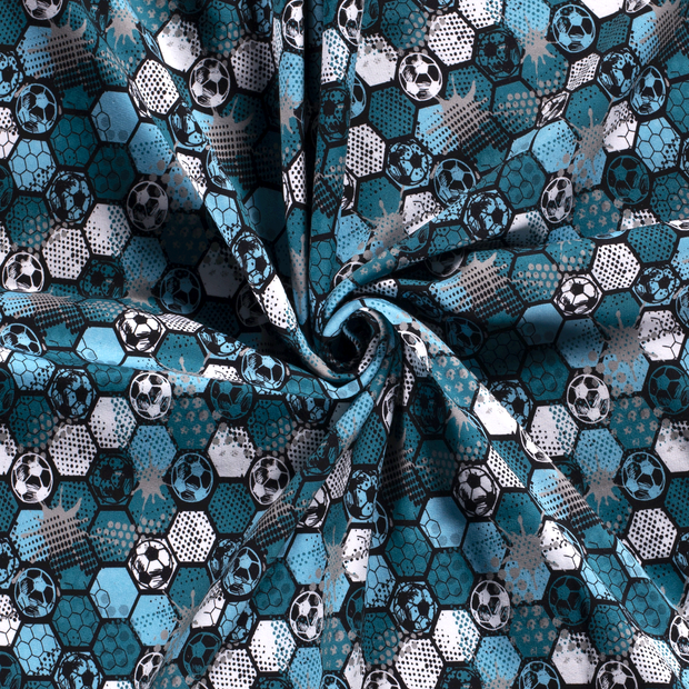 Jogging fabric Aqua digital printed 