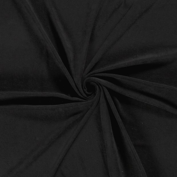 Stretch terry fabric Black 