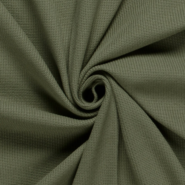 Heavy Knit tissu Torsade Vert Olive