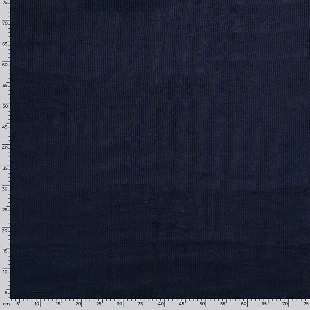 Jumbo Corduroy Stretch 6w tela Unicolor Azul marino