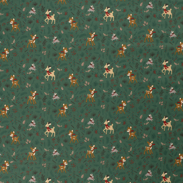 Cotton Poplin fabric Green 