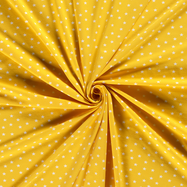 Cotton Jersey fabric Yellow printed 