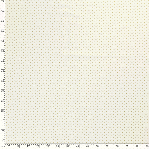Cotton Poplin fabric Christmas stars Off White