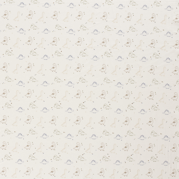 Jersey de Coton tissu Blanc cassé doux 