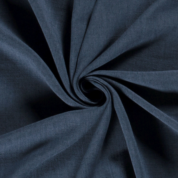 Woven Viscose Linen fabric Unicolour Indigo