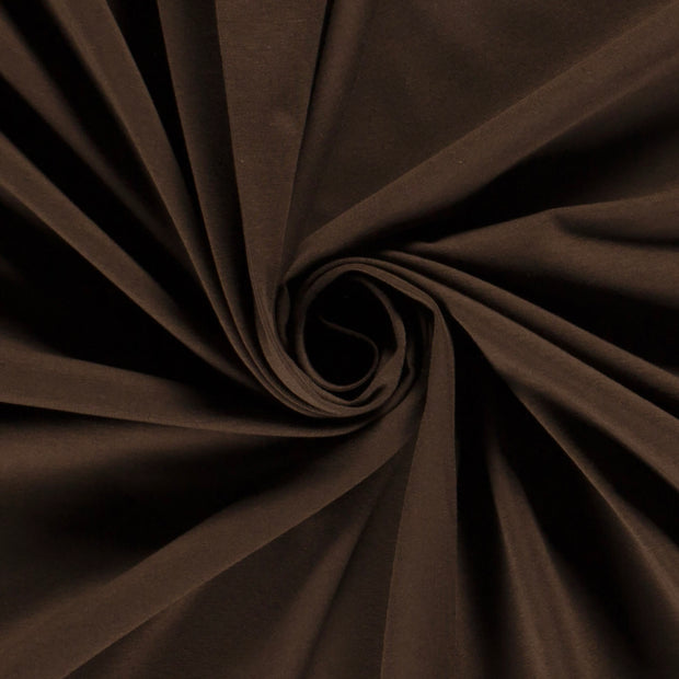 Cotton Jersey fabric Unicolour Dark Brown