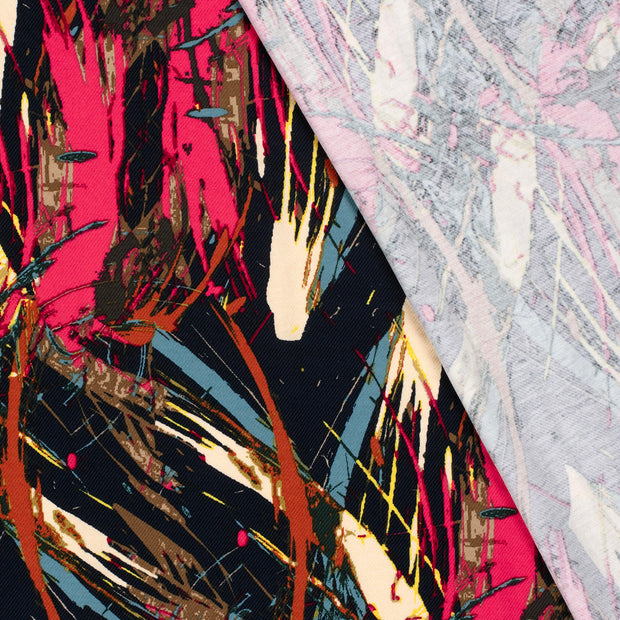 Viscose Nylon Jersey tela Abstracto 