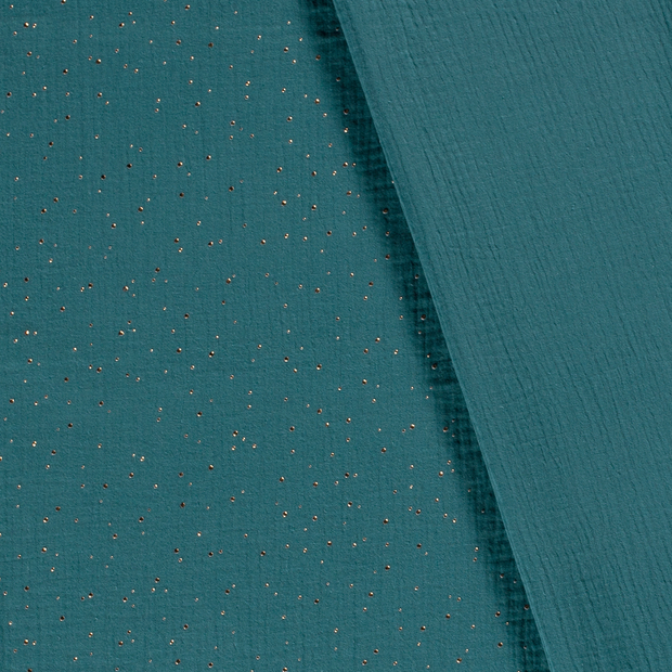 Muslin fabric Dots foiled 