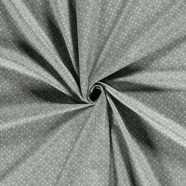 Cotton Poplin fabric Dark Mint printed 