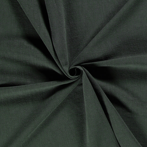 Ramie Linen fabric Dark Green stone washed 