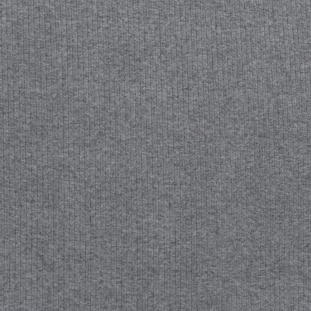 Rib Jersey fabric Dark Grey soft 
