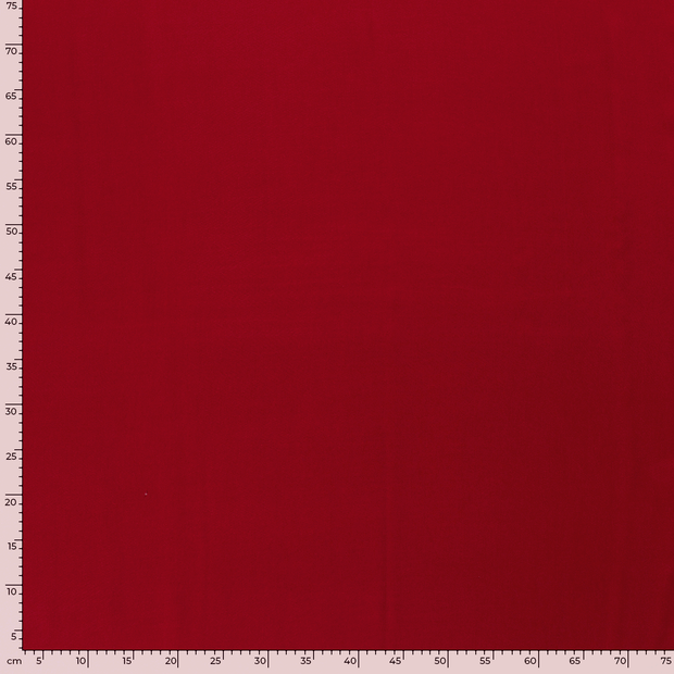 Popeline de Viscose tissu Unicolore Rouge