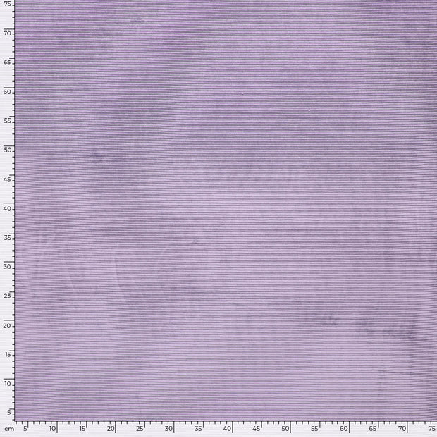 Nicky Velours Rib tissu Unicolore Lilas