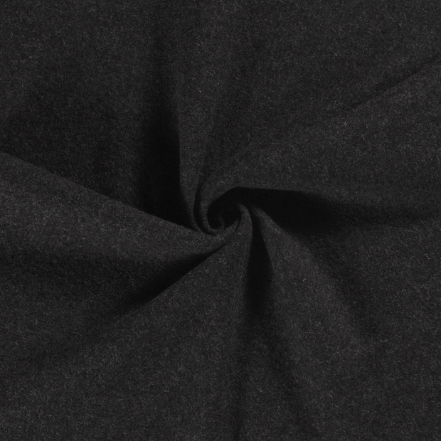 Wool Boucle fabric Dark Grey 
