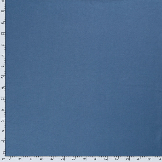 Jersey de Coton tissu Unicolore Indigo