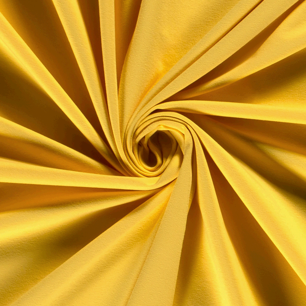 Algodón Jerséis tela Unicolor Amarillo