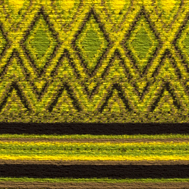 Heavy Knit fabrik Abstrakt Grün