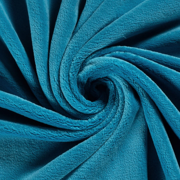 Coral Fleece fabric Unicolour Aqua