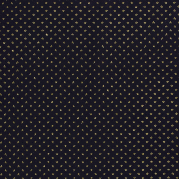 Popeline de Coton tissu étoiles de Noël Bleu Marine