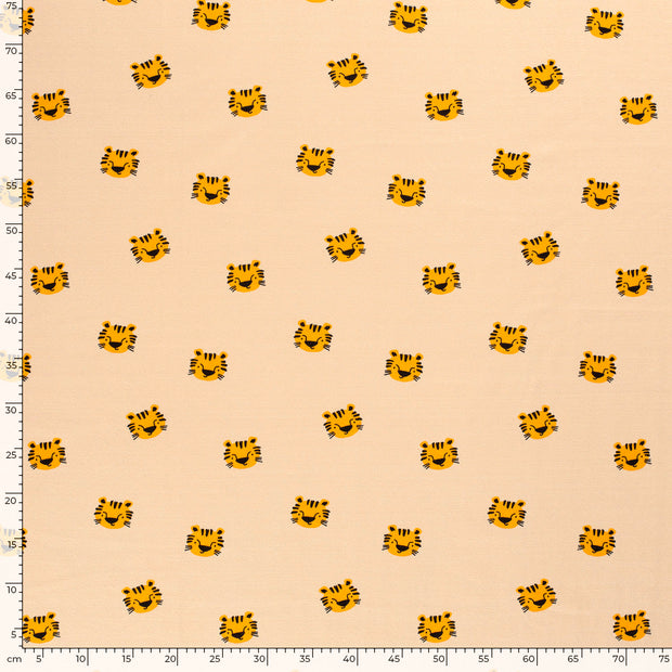 Alphen Fleece fabric Tigers printed 