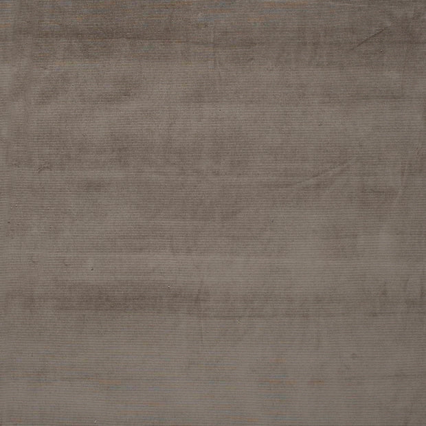 Nicky Velours Rib fabric Taupe Grey matte 