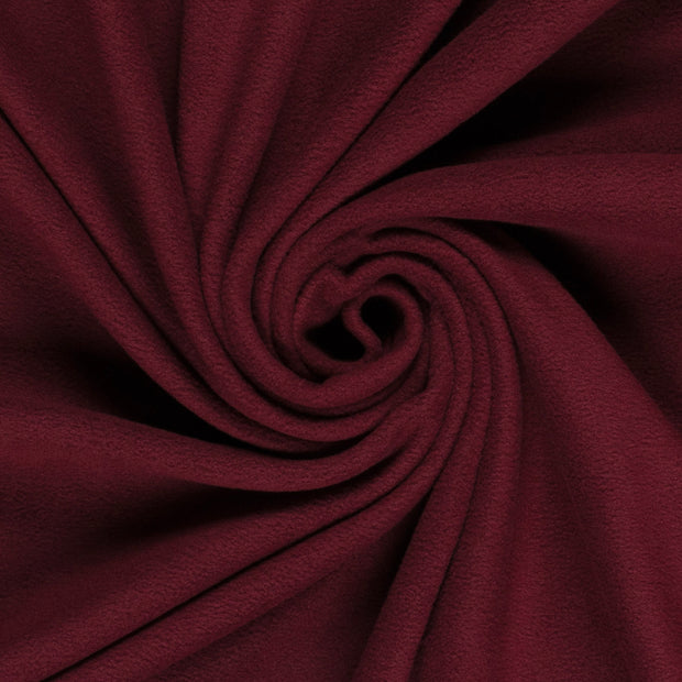 Microfleece tissu Unicolore Rouge Bordeaux