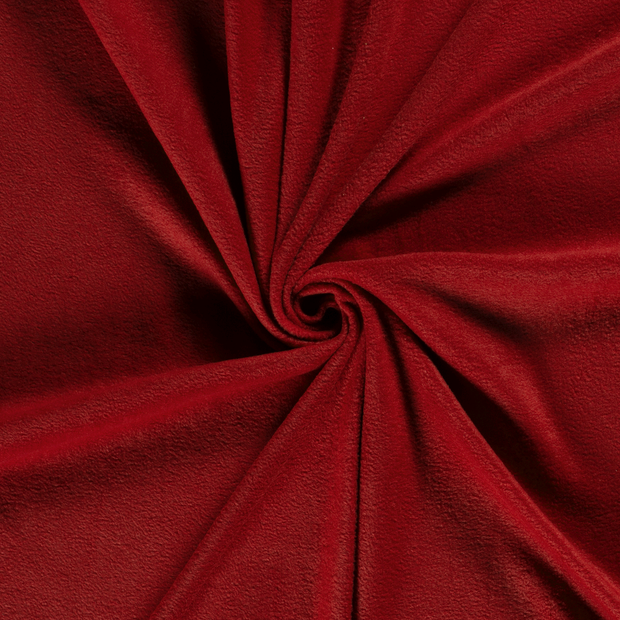 Polar Fleece fabric Dark Red brushed 
