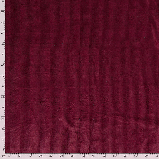 Jumbo Corduroy Stretch 6w tela Unicolor Burdeos