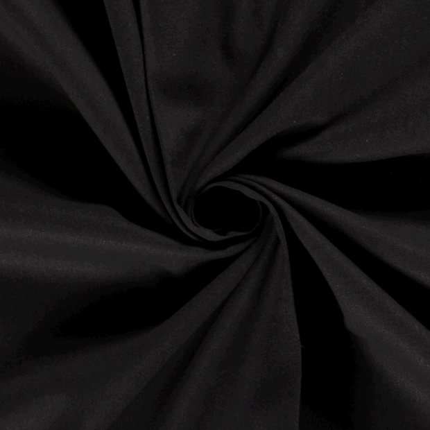 Woven Viscose Linen fabric Unicolour Black