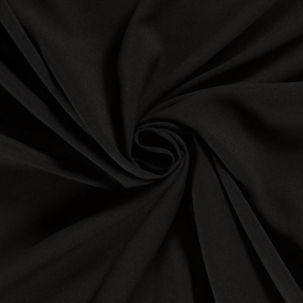 Crêpe Georgette tissu Unicolore Noir