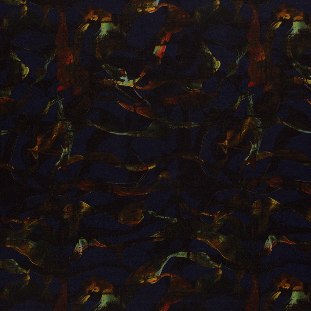 Poly Viscose Jersey fabric Navy matte 