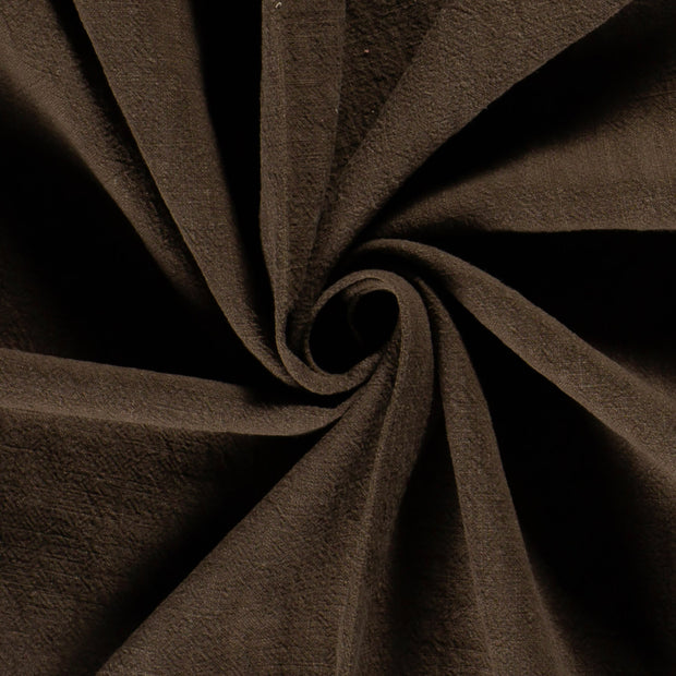 Ramie Linen fabric Unicolour Brown