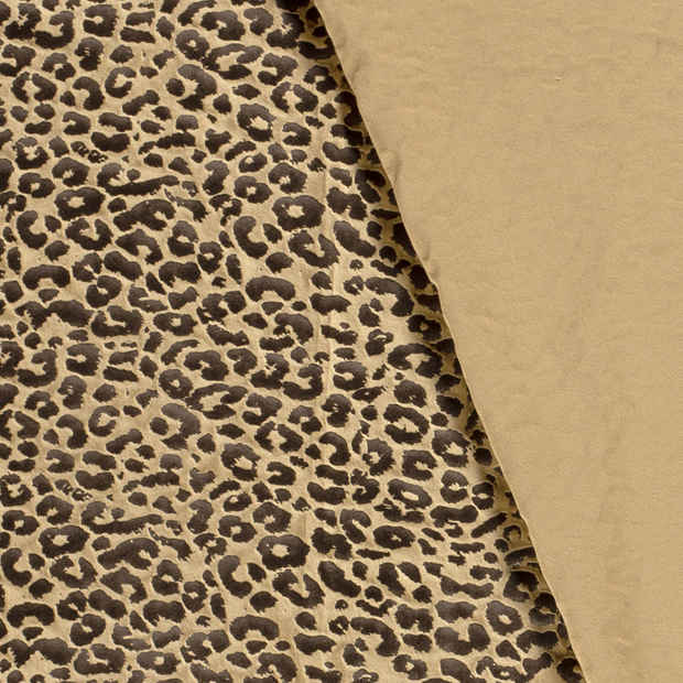 Velvet fabric Panther embossed 