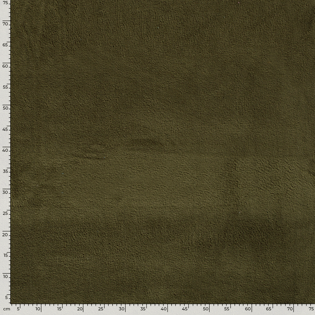 Bamboo Fleece fabric Unicolour Khaki Green