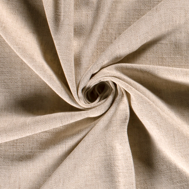 Woven Viscose Linen fabric Unicolour Off White